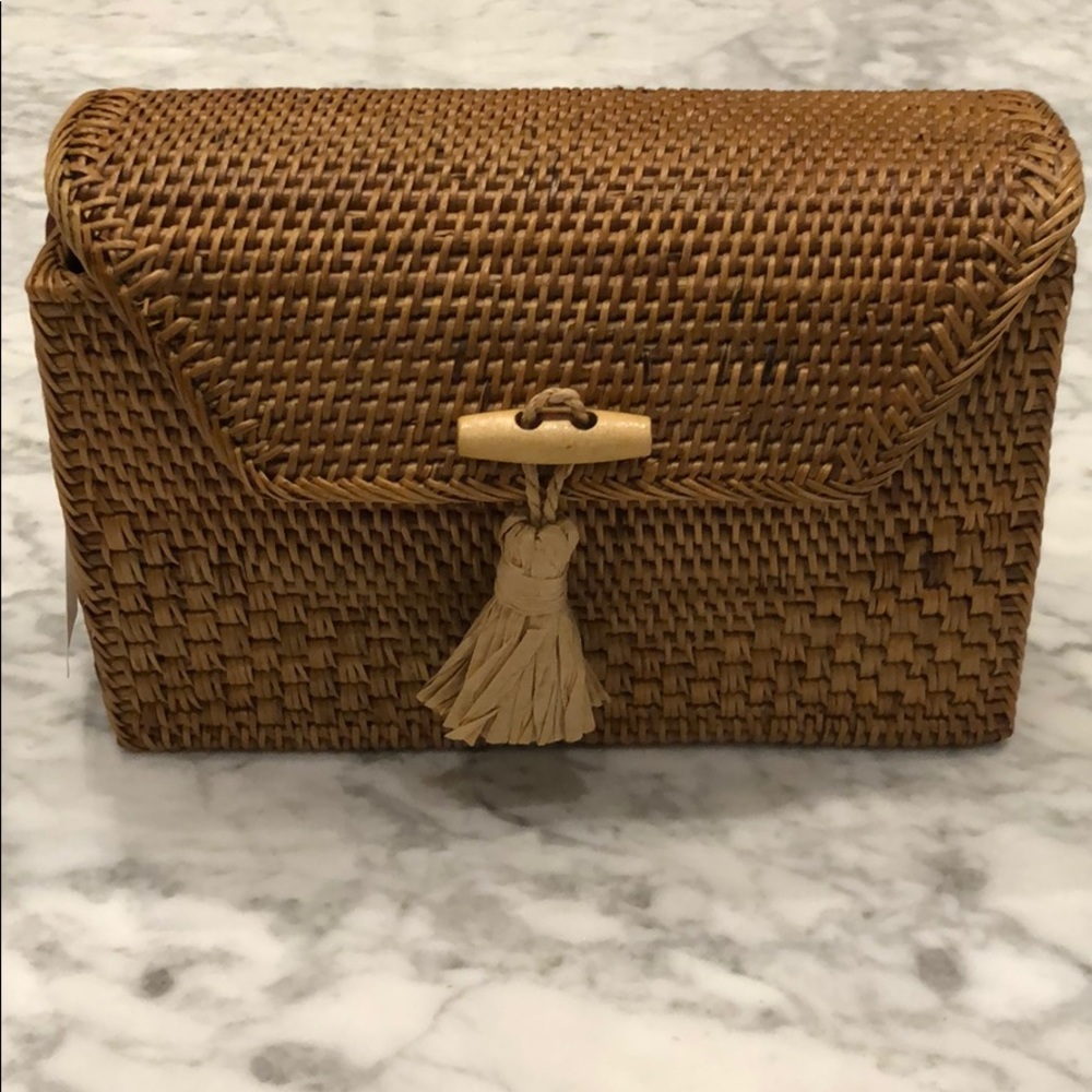 Nordstrom Celeste Straw Basket Crossbody Purse